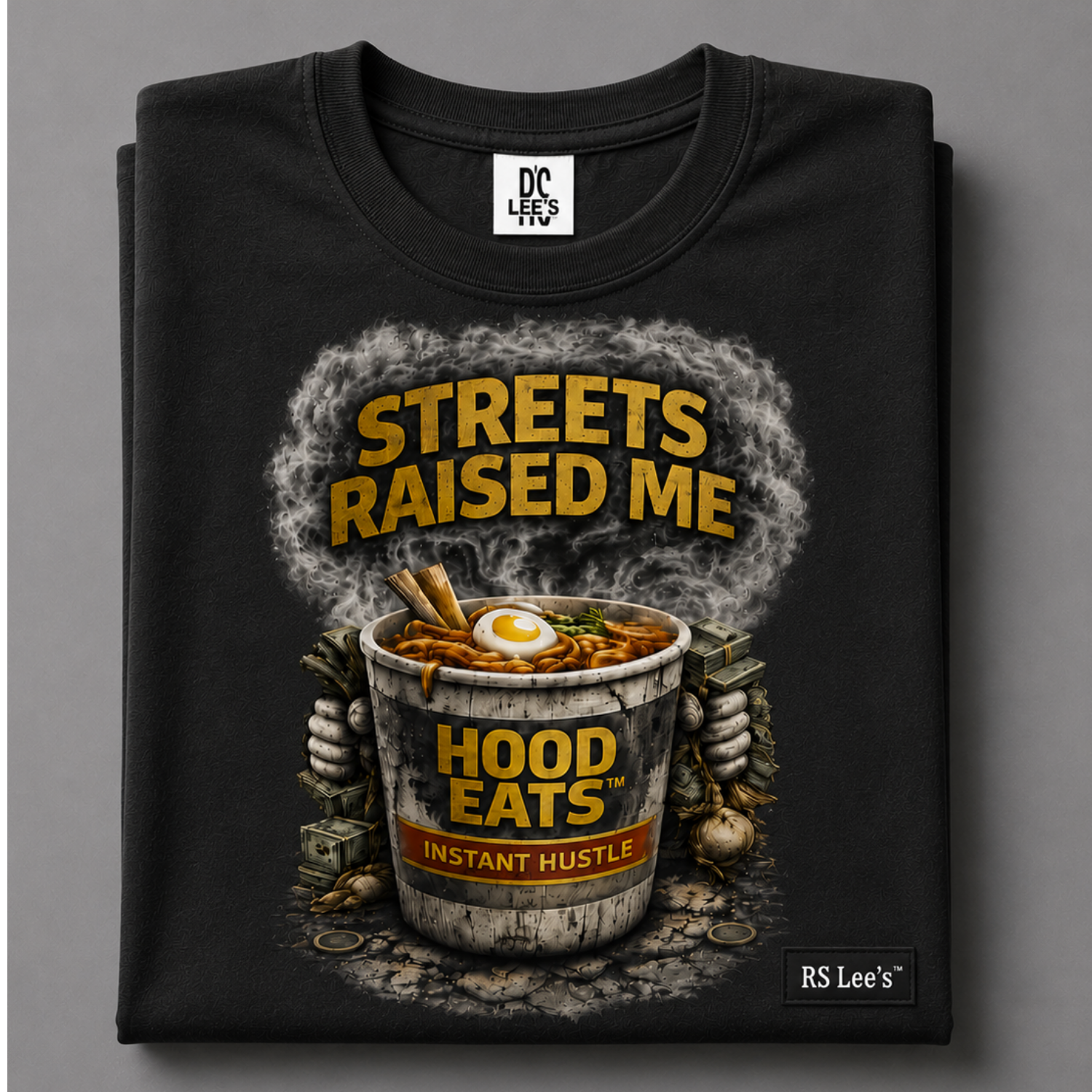 Hood Eats™ Streets Raised Me –  Oversized T Shirt