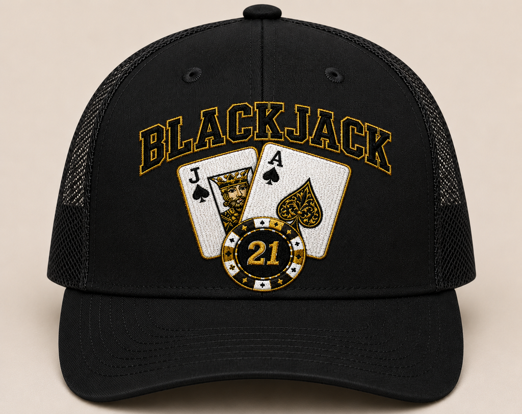 BLACKJACK™ "Whatz Your Game?" Premium Trucker Cap