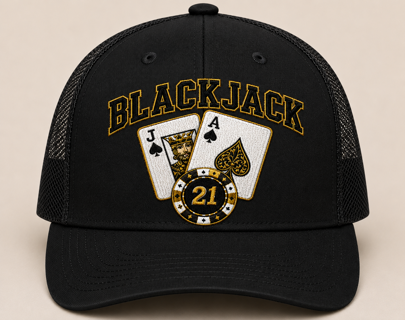 BLACKJACK™ "Whatz Your Game?" Premium Trucker Cap