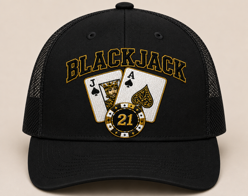 BLACKJACK™ "Whatz Your Game?" Premium Trucker Cap