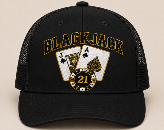 BLACKJACK™ "Whatz Your Game?" Premium Trucker Cap