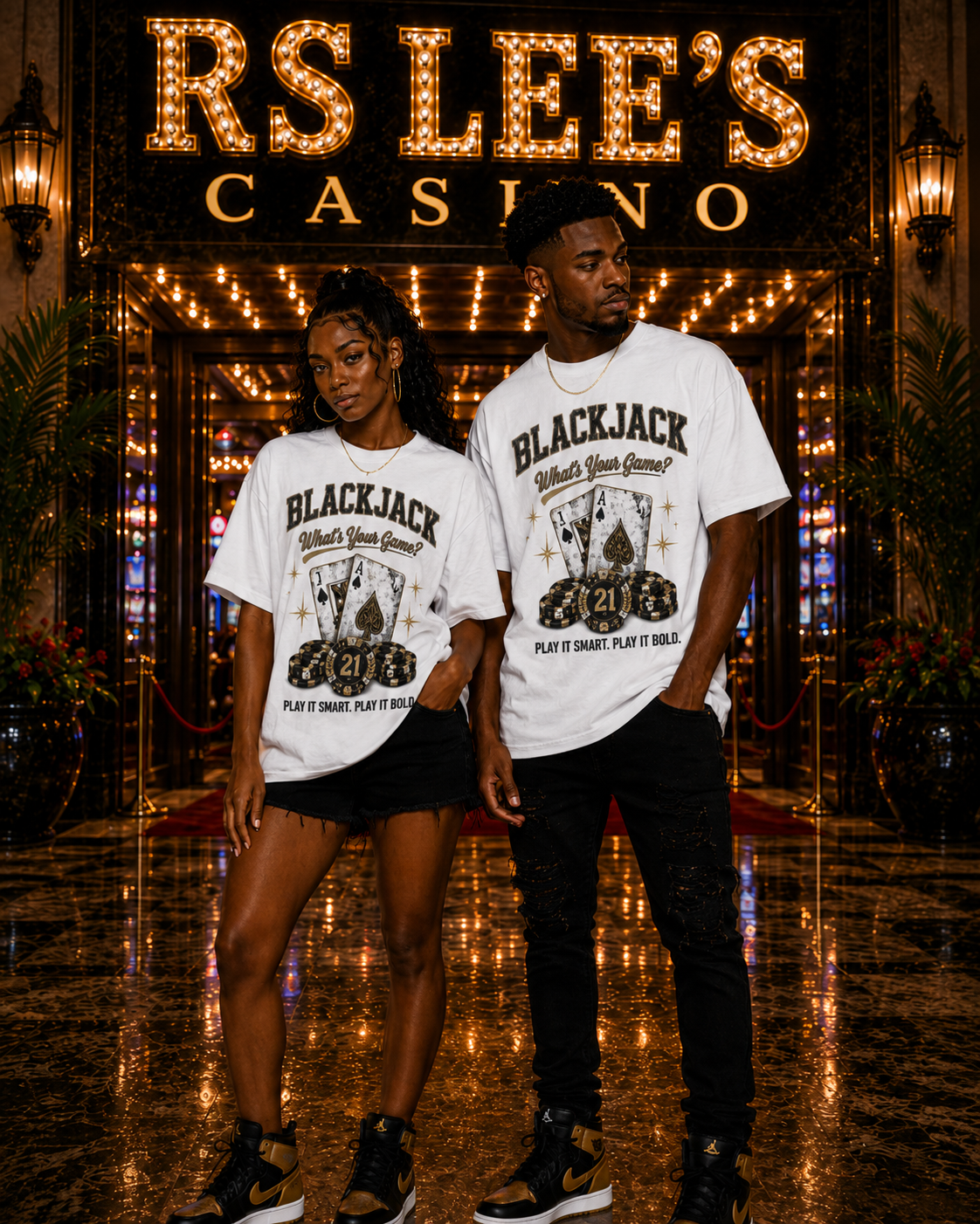 BLACKJACK™ “What’s Your Game?” Oversized Premium Tee