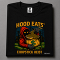 Hood Eats™ “Chopstick Heist” Oversized Tee