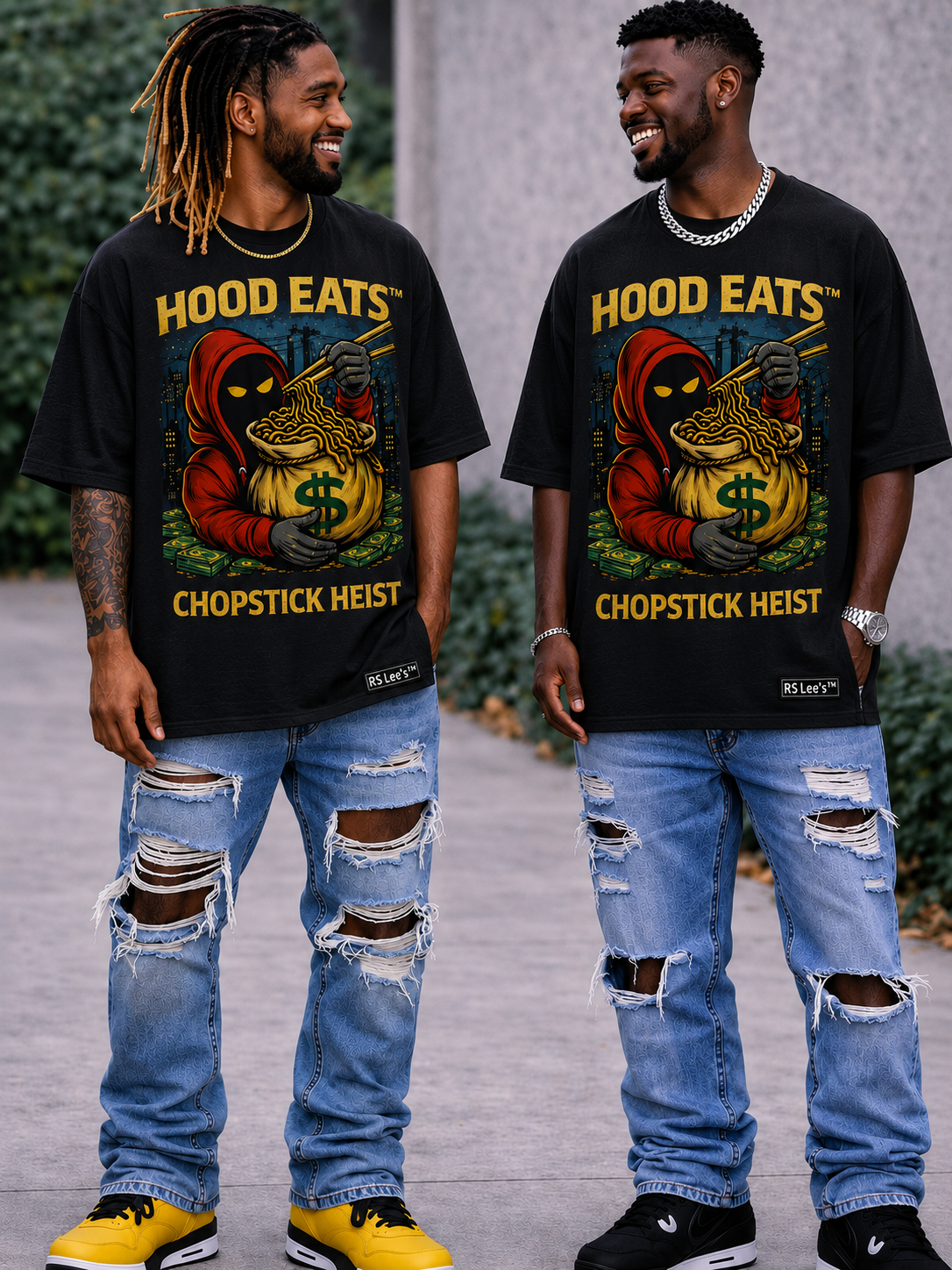 Hood Eats™ “Chopstick Heist” Oversized Tee