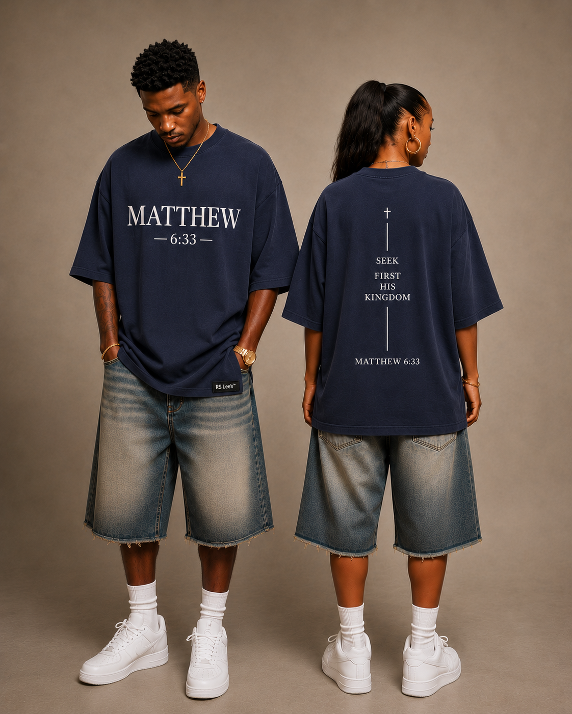 Matthew 6:33 Oversized Heavyweight T-Shirt