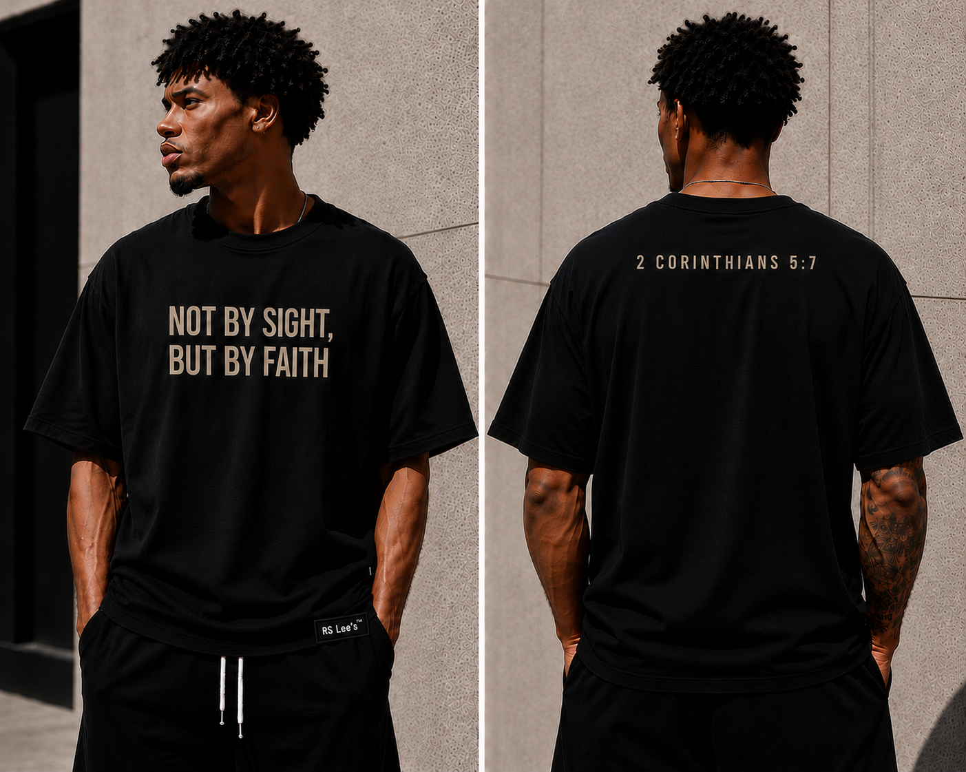 NOT BY SIGHT, BUT BY FAITH™ | Oversized Premium Faith Tee