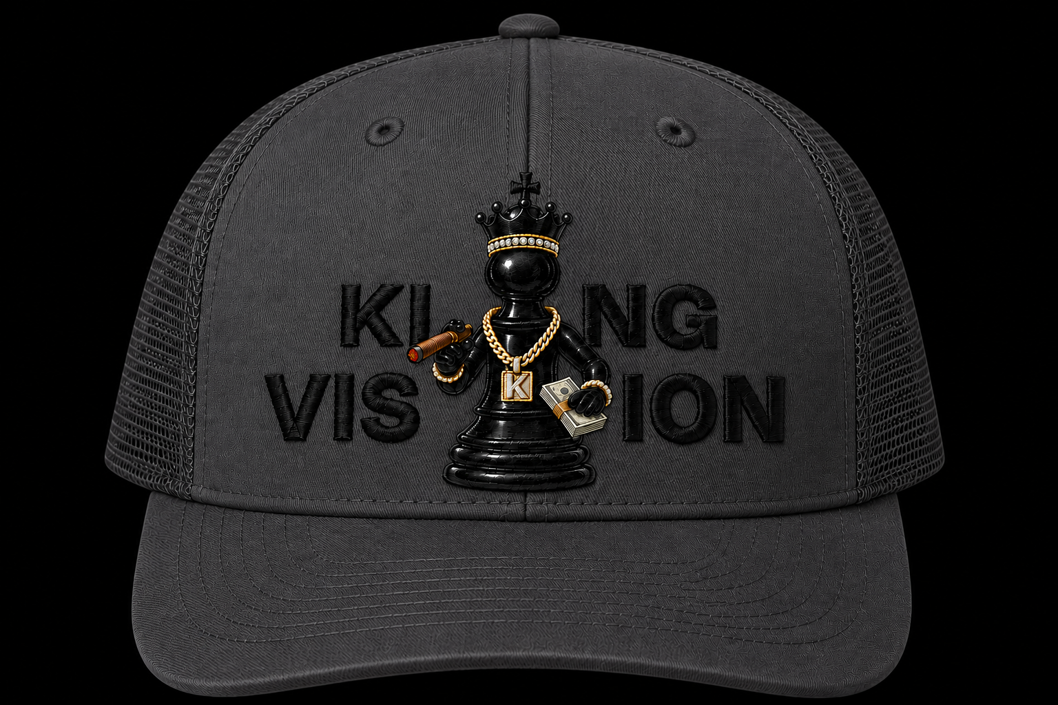 Whatz Your Game™ – King Vision™ Premium Trucker Cap