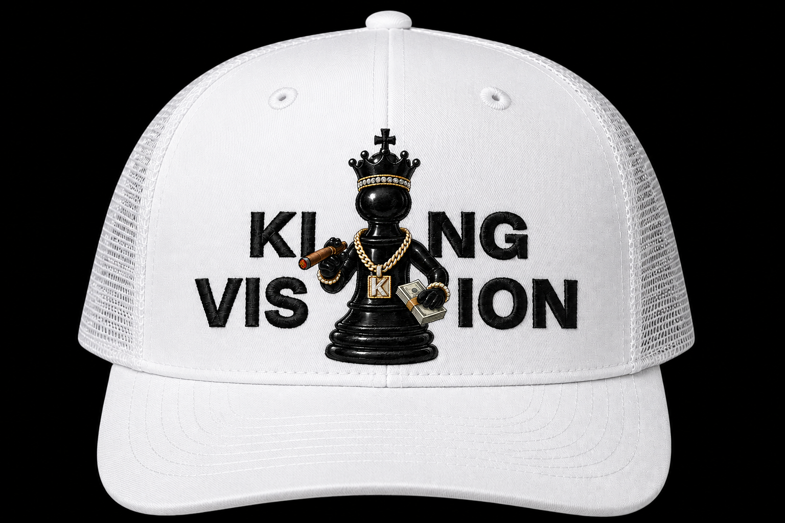 Whatz Your Game™ – King Vision™ Premium Trucker Cap