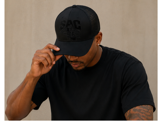 SAC 916™ Trucker Cap (Black on Black Edition)